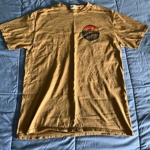 Blue 84 Lake Tahoe Sunset Graphic Tee in Mustard